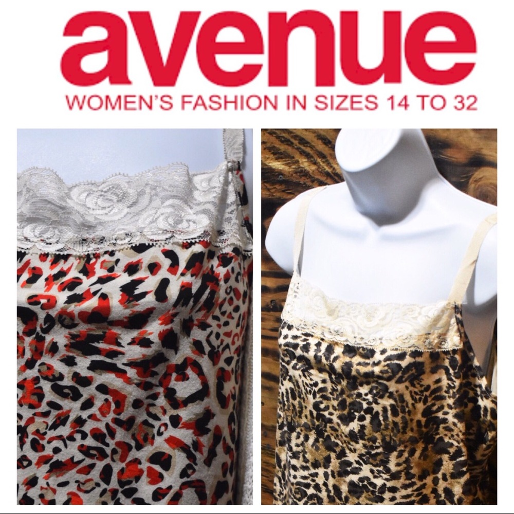 Avenue Leopard Print Cami Lace Details Bundle